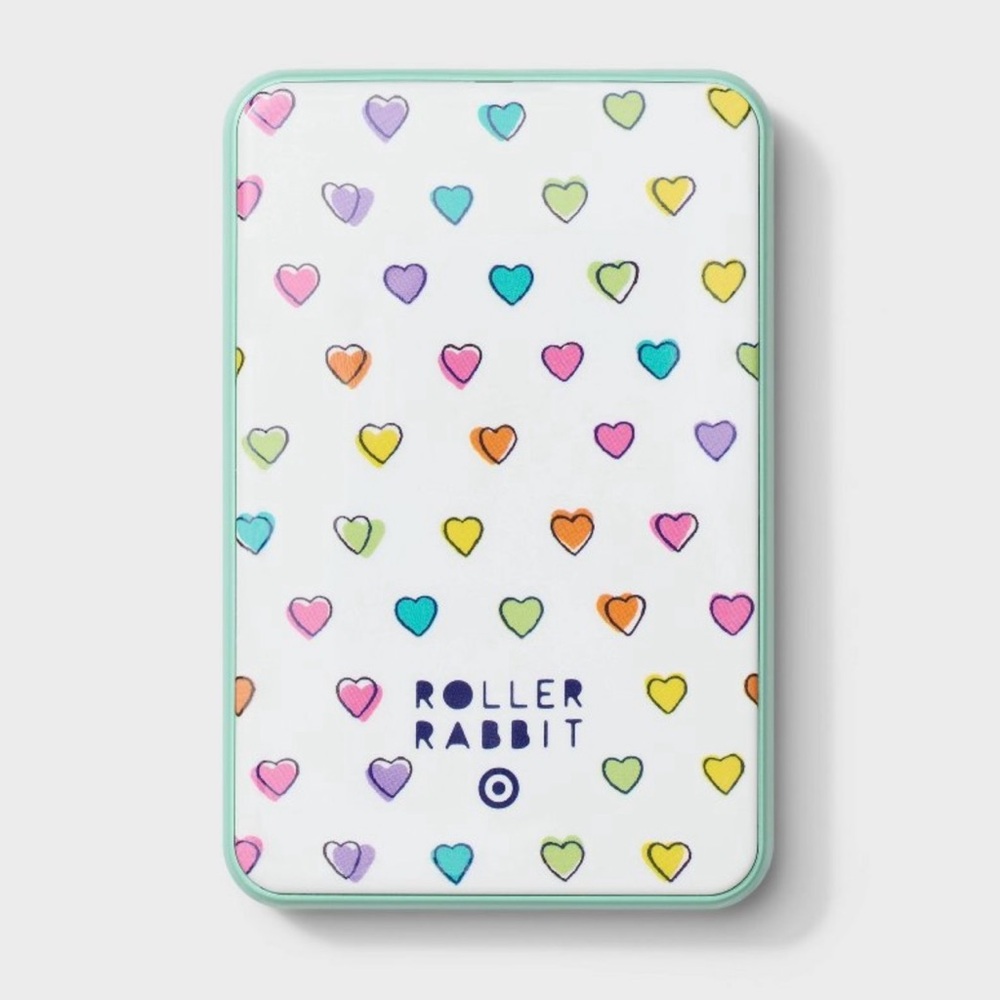 🌈 ROLLER RABBIT x TARGET | Disco Hearts Wave 5000mAh Power Bank 🩷